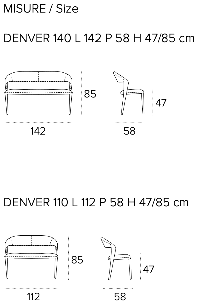 Размеры скамейки Target Point Panchetta Denver 110